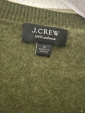 J. Crew Olive Cashmere Sweater size Small